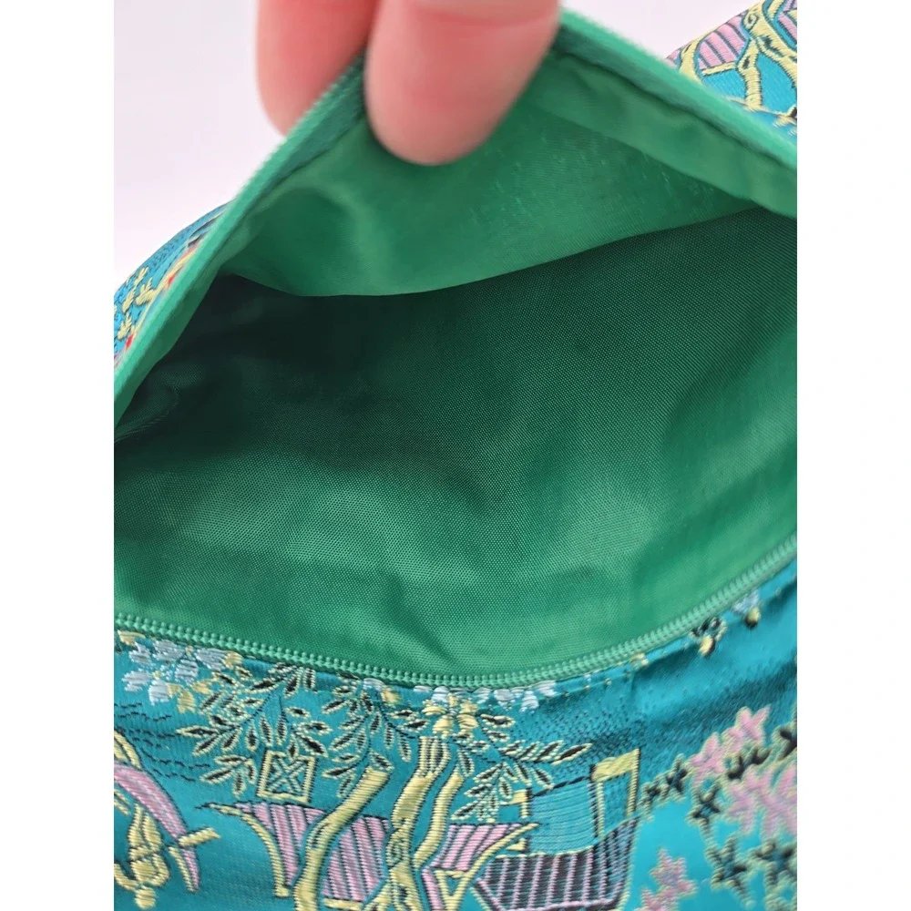 VTG Turquoise Travel Jewelry Organizer Roll‎ Foldable Jewelry Storage Holder